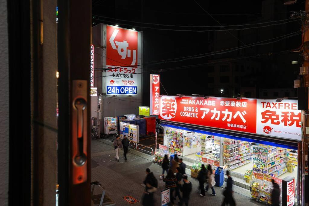 道頓堀民泊31＆Mini浮世絵美術館、道頓堀心斎橋真ん中、家族旅行、Family Trip Osaka Apartment Exterior foto
